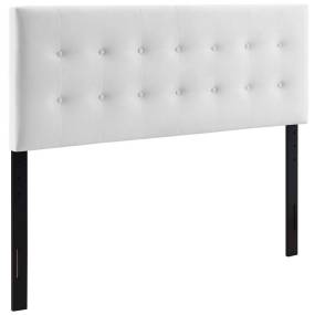 Emily Queen Biscuit Tufted Performance Velvet Headboard - East End Imports MOD-6116-WHI