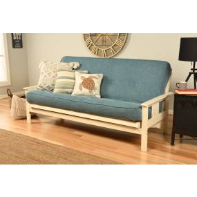 Monterey Frame - Antique White Finish - Linen Aqua Mattress - Kodiak Furniture KFMOAWLAQULF5MD3