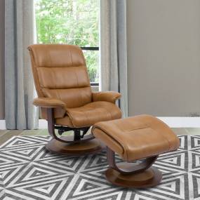 Parker Living Knight - Butterscotch Manual Reclining Swivel Chair and Ottoman - Parker House MKNI#212S-BUT