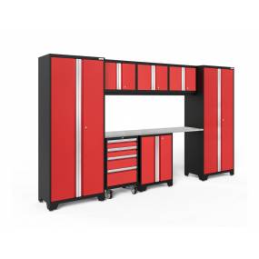Bold Series Red 8 Piece Set (LWR, LWWB, 72" SS) - New Age Products 50604