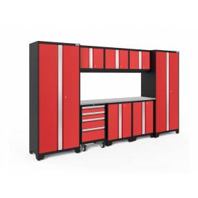 Bold Series Red 9 Piece Set (LWB, LWR, BW, 72" SS) - New Age Products 50609