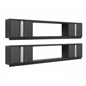 Bold Series Gray 6 Piece Set (4xWall Cabinet, 2x48" Integrated Display Shelf) - New Age Products 50659