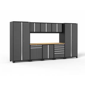 Pro Series Gray 9 Piece Set (Split Cabinet, LWT, LWWB, 84" BAM) - New Age Products 52066