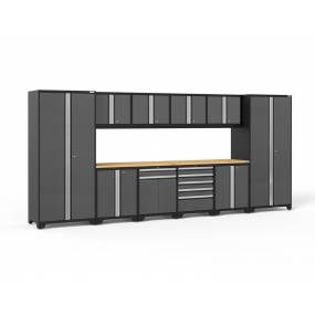 Pro Series Gray 12 Piece Set (LWWB, Base Cabinet, LWWT, Split Cabinet, 2x56" BAM) - New Age Products 52153