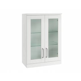 Home Bar Series 21 in. White Short Wall Display Cabinet - New Age Products 61001