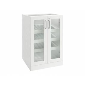 Home Bar Series 21 in. White Display Cabinet - New Age Products 61005