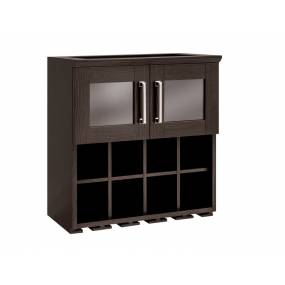 Home Bar Series 21 in. Espresso Wall Wine Rack Cabinet - New Age Products 61400