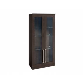 Home Bar Series 21 in. Espresso Tall Wall Display Cabinet - New Age Products 61402