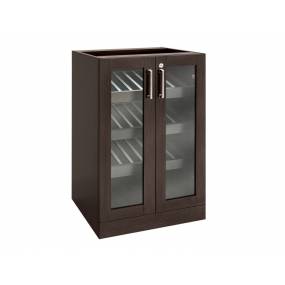 Home Bar Series 21 in. Espresso Display Cabinet - New Age Products 61405