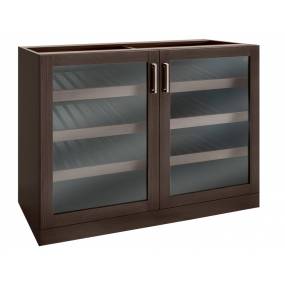 Home Bar Series Espresso Double Display Cabinet - New Age Products 61422
