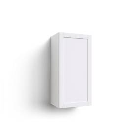 Home White Extended Single Door Wall Cabinet, Left, 18 Inch - New Age Products 81027