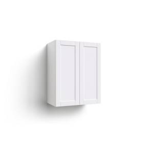 Home White Two Door Wall Cabinet, 24 Inch - New Age Products 81029