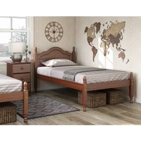100% Solid Wood Reston Twin Bed, Mocha - Palace Imports 1433