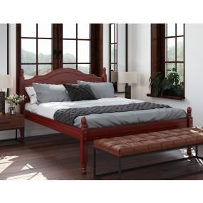 100% Solid Wood Reston Full Bed, Mahogany - Palace Imports 1442