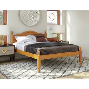 100% Solid Wood Reston Full Bed, Honey Pine  - Palace Imports 1444