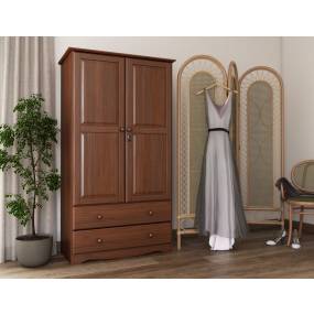 100% Solid Wood Smart Wardrobe, Mocha - Palace Imports 5923
