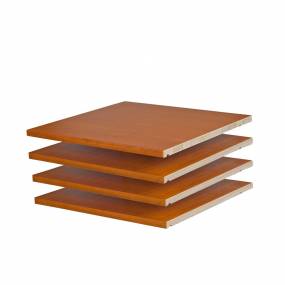 100% Solid Wood Set of 4 Shelves ONLY for Family Wardrobes, Honey Pine - Palace Imports 5974