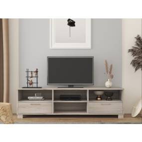 Braylen White Oak Finish TV Stand With Storage - CasePiece USA  C10013-211
