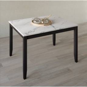 Nora Dining Table with White Marble Finish Paper tabletop - CasePiece USA  C60008-311