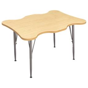 My Place Rectangular Table, Adjustable Height Legs, Table Top Height Range 14" to 23", Ready-To-Assemble - Tot Mate TM9418R.0577