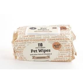 110pc Pet Wipes Unscented with Aloe Vera and Vitamin E - Precious Tails 110SAY-IVG