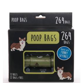 Precious Tails  Humorous Pet Waste Bags, 264 ct - Precious Tails 264NOVCA-AST