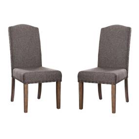 Justeen Rustic Fabric Button Tufted Side Chairs (Set of 2) - Furniture of America IDF-3429SC