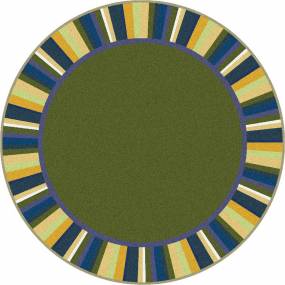 Clean Green 7'7" Round area rug in color Bold - Joy Carpets 1535E-01