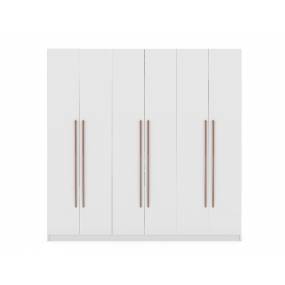 Gramercy Modern Freestanding Wardrobe Armoire Closet in White - Manhattan Comfort 107GMC1