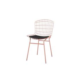 Madeline Chair with Seat Cushion in Rose Pink Gold and Black - Manhattan Comfort 65-197AMC5