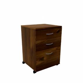  Essentials Rolling Filing Cabinet With 3 Drawers In Truffle - Nexera 12092