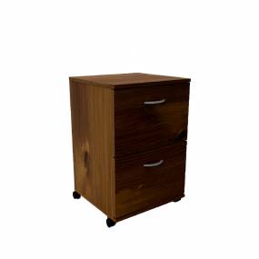  Essentials Rolling Filing Cabinet With 2 Drawers In Truffle - Nexera 12093