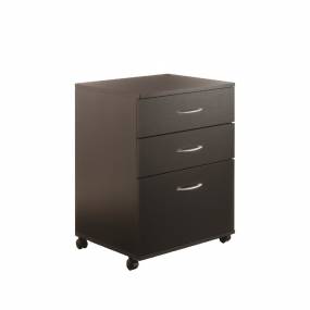  Essentials Rolling Filing Cabinet With 3 Drawers In Black - Nexera 6092
