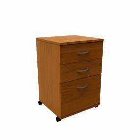  Essentials Rolling Filing Cabinet With 3 Drawers In Cappuccino - Nexera 8092