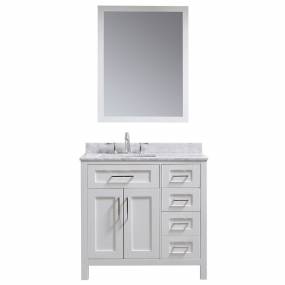 OVE Decors Tahoe 36-in White Single Sink 1-Mirror Bathroom Vanity with White Carrara Natural Marble Top - Ove Decors 15VKC-TAHO36-007FY