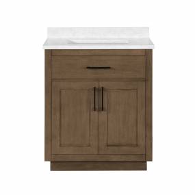 OVE Decors Athea 30 in. Single Sink Bathroom Vanity with Cultured Marble Countertop, Almond Latte Finish and Black Hardware - Ove Decors 15VVA-ALON30-059EI