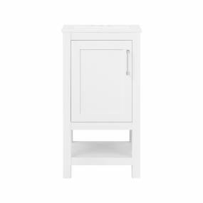 Ove Decors Vegas 18" Single Sink Bathroom Vanity Set with Countertop, Fully-Assembled | Ceramic Sink Included | 01 Door, 01 Drawer, 18 inches, White - Ove Decors 15VVA-CHAR18-007TS