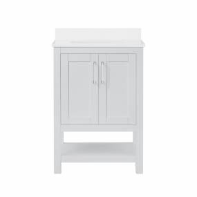 Ove Decors Vegas 24" Single Sink Bathroom Vanity Set with Countertop, Fully-Assembled | Ceramic Sink and Backsplash Included | 02 Doors, 01 Drawer, 24 inches, Dove Grey - Ove Decors 15VVA-CHAR24-140TS