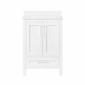 Ove Decors Kansas 24" Single Sink Bathroom Vanity Set with Countertop, Fully-Assembled | Ceramic Sink and Backsplash Included | 02 Doors, 01 Drawer, 24 inches, White - Ove Decors 15VVA-CLIF24-007TS