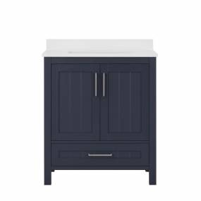 Ove Decors Kansas 30 in. Single Sink Bathroom Cultured Marble Countertop Vanity in Midnight Blue - Ove Decors 15VVA-CLIF30-045TS