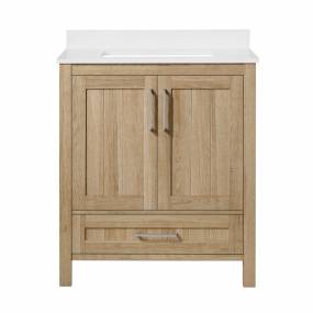 OVE Decors Kansas 30 in. Vanity in White Oak with White Cultured marble countertop - Ove Decors 15VVA-CLIF30-124TS