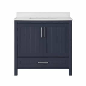 Ove Decors Kansas 36 in. Single Sink Bathroom Cultured Marble Countertop Vanity in Midnight Blue - Ove Decors 15VVA-CLIF36-045TS