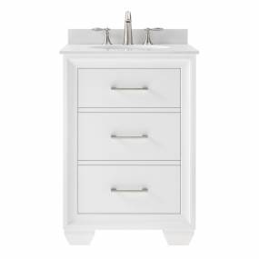 OVE Decors Floyd 24-in White Single Sink Bathroom Vanity with Bombay White Cultured - Ove Decors 15VVA-FLOY24-007EI