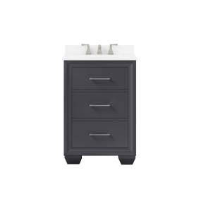 OVE Decors Floyd 24-in Dark Charcoal Single Sink Bathroom Vanity with Bombay White Cultured - Ove Decors 15VVA-FLOY24-038EI