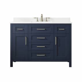 OVE Decors Tahoe 48 Midnight Blue Vanity with White Cultured Marble Countertop - Ove Decors 15VVA-TAHO48-045FY