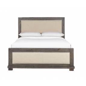 Willow King Complete Upholstered Bed in Distressed Dark Gray - Progressive Furniture P600-94/95/78