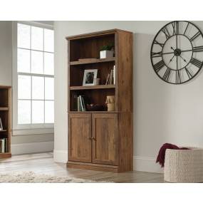 5 Shelf Bookcase w/ Doors in Vintage Oak - Sauder 426417