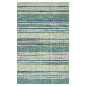 Jaipur Living Kiawah Handmade Stripe Blue/ Turquoise Area Rug (7'10"X9'10") - RUG122439