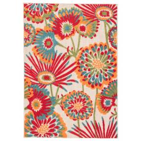 Jaipur Living Balfour Indoor/ Outdoor Floral Red/ Multicolor Area Rug (5'3"X7'6") - RUG141378
