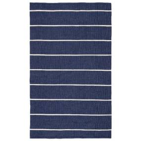 Jaipur Living Corbina Handmade Stripes Dark Blue/ Ivory Area Rug (7'6"X9'6") - RUG143121